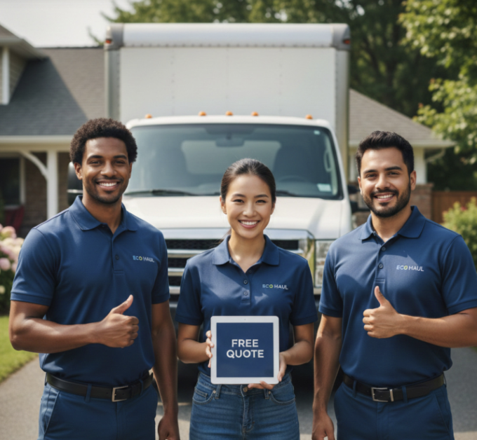 Example of generic AI-generated junk removal marketing photo